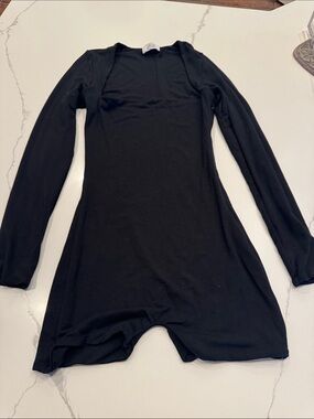 Women's Black Long Sleeve Romper